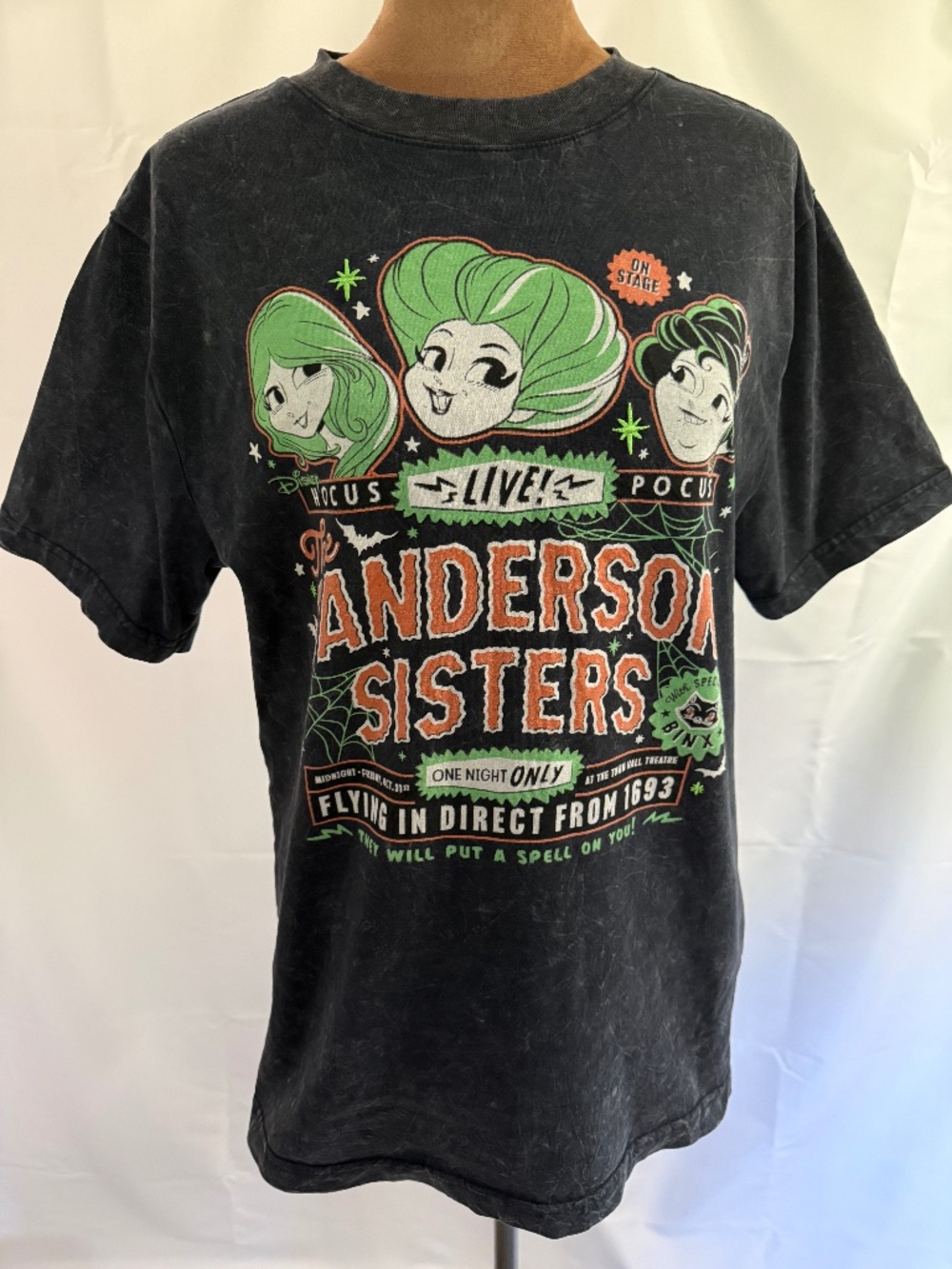 Official Disney Parks "Hocus Pocus" Sanderson Sisters Graphic Tee Size Small